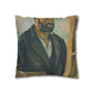 Cézanne, Paul - Portrait of the Artist with a Palette (1890) - Suede Square Pillowcase