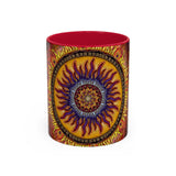 Solar Disc Mandala - Colorful Accent Mugs