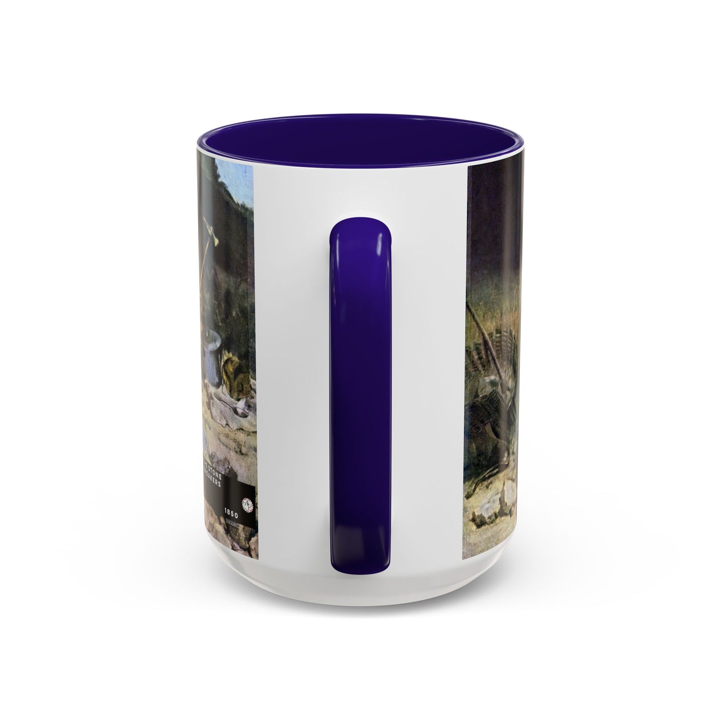 Courbet, Gustave - The Stone Breakers (1850) - Colorful Accent Mugs