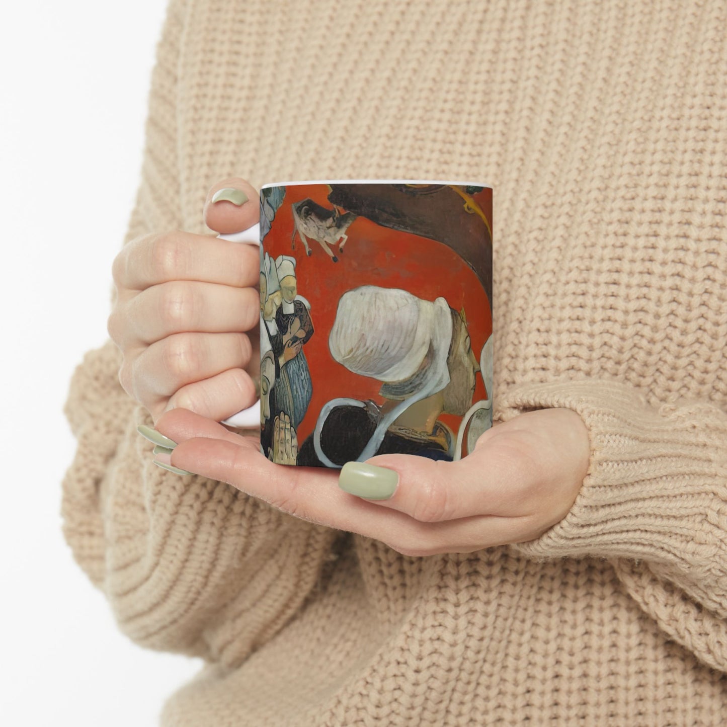 Gauguin, Paul - Vision of the Sermon (Jacob Wrestling with the Angel) (1888) - Ceramic Mug