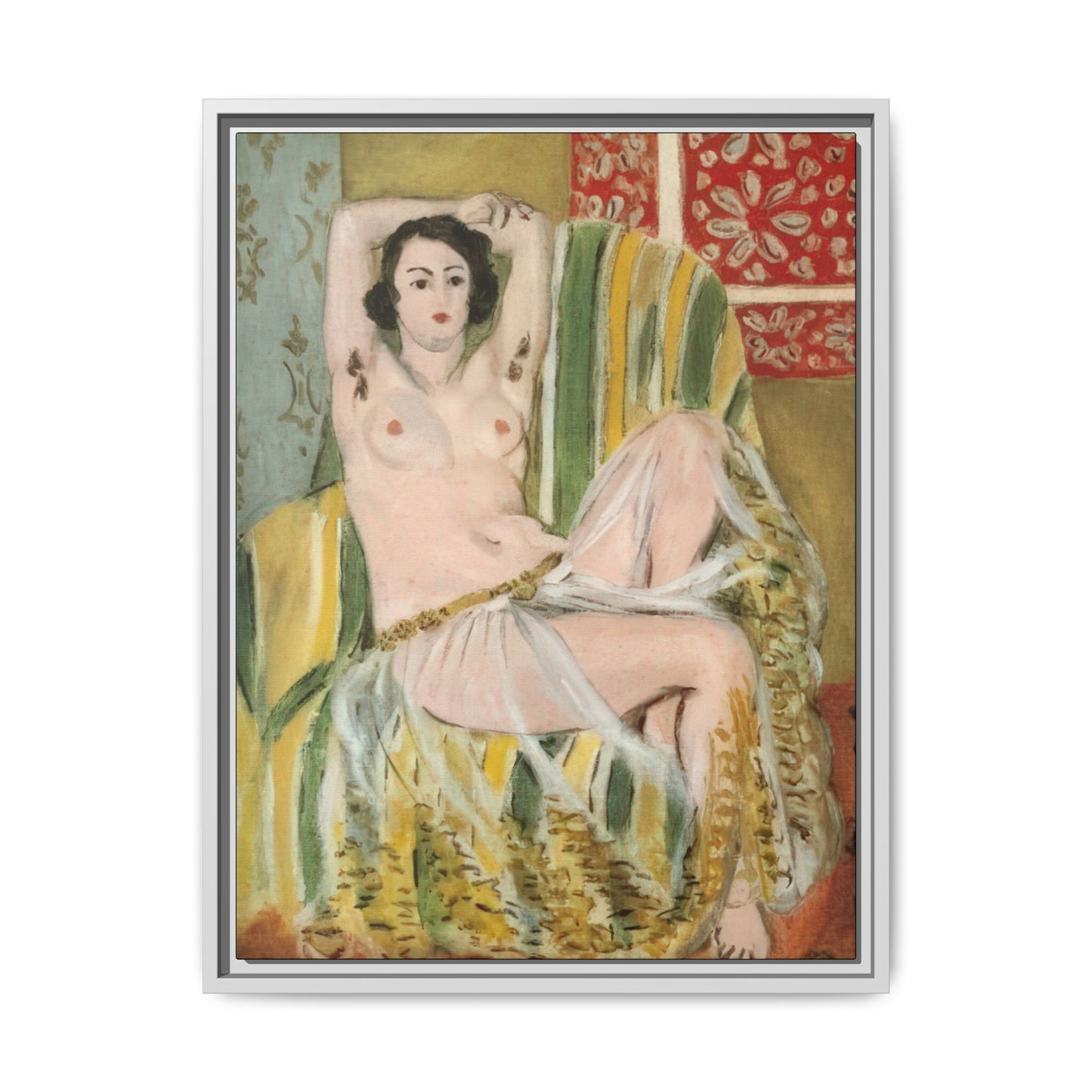 Matisse, Henri - Odalisque with Raised Arms (1923) - Matte Canvas, Framed