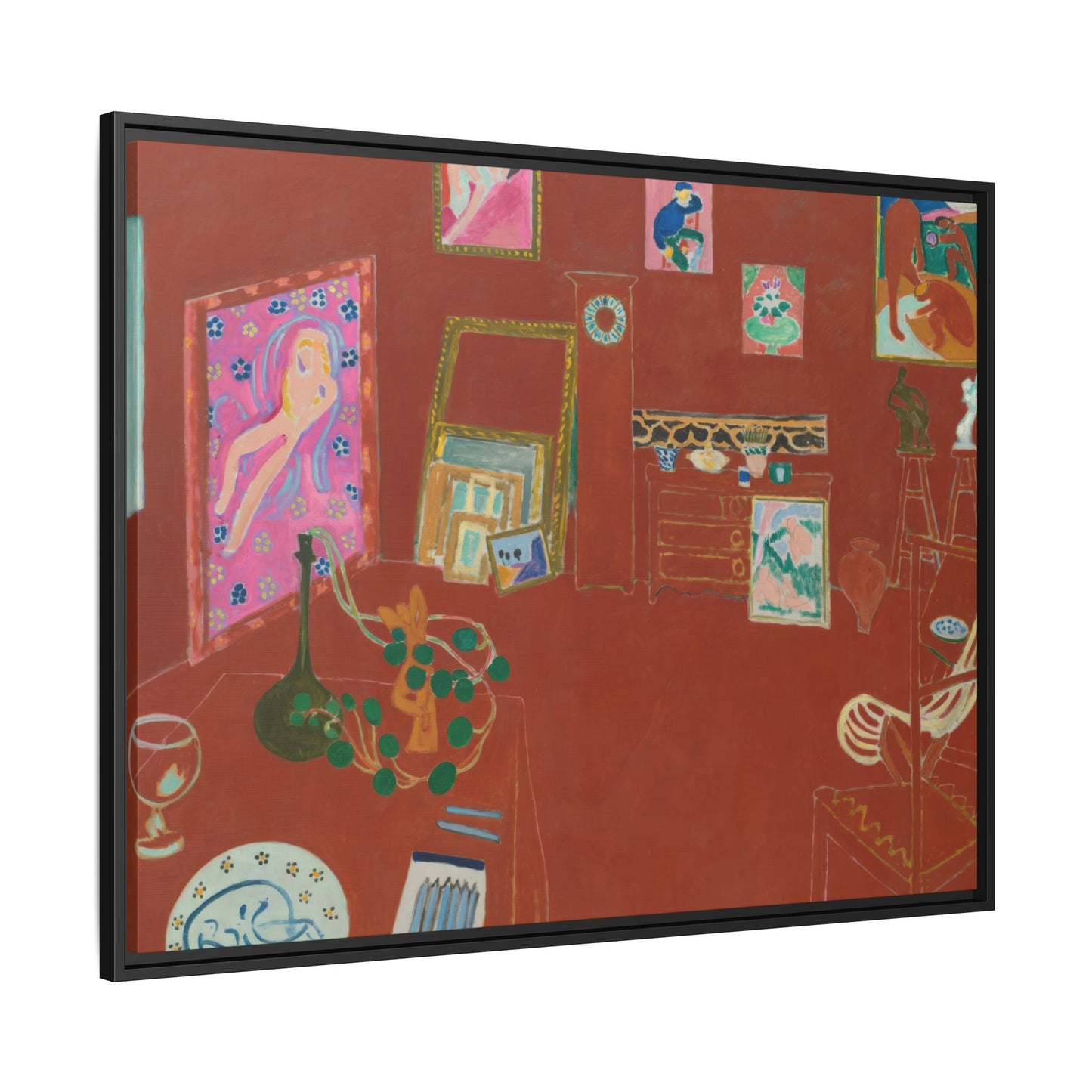 Matisse, Henri - The Red Studio (1911) - Matte Canvas, Framed
