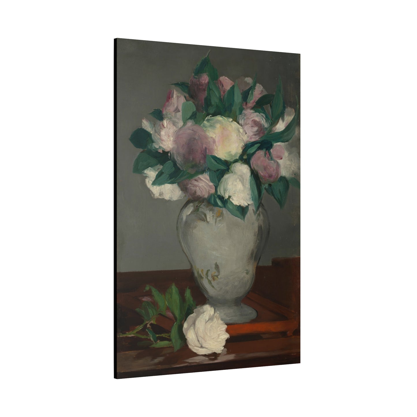 Manet, Édouard - Peonies (1864) - Canvas Block, unframed