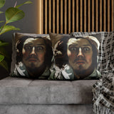 Courbet, Gustave - The Desperate Man (1843) - Suede Square Pillowcase