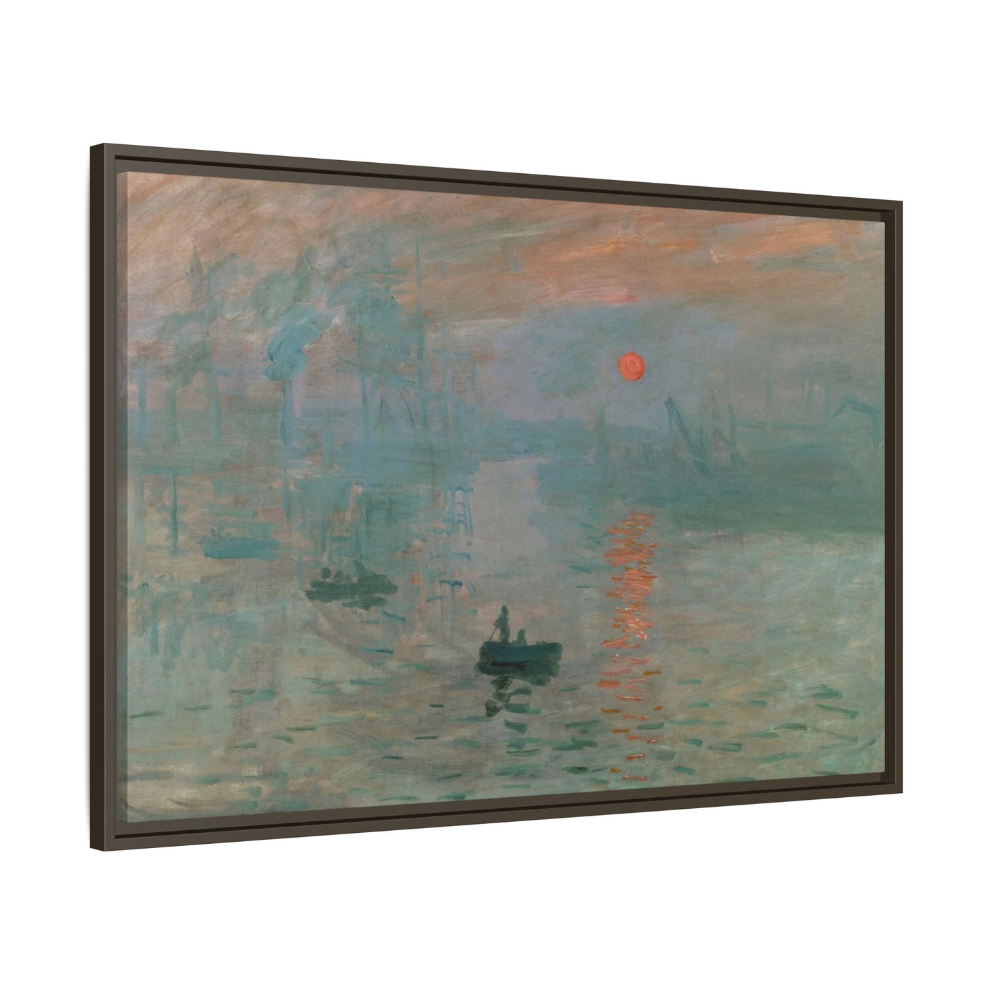 Monet, Claude - Impression, Sunrise (1872) - Matte Canvas, Framed
