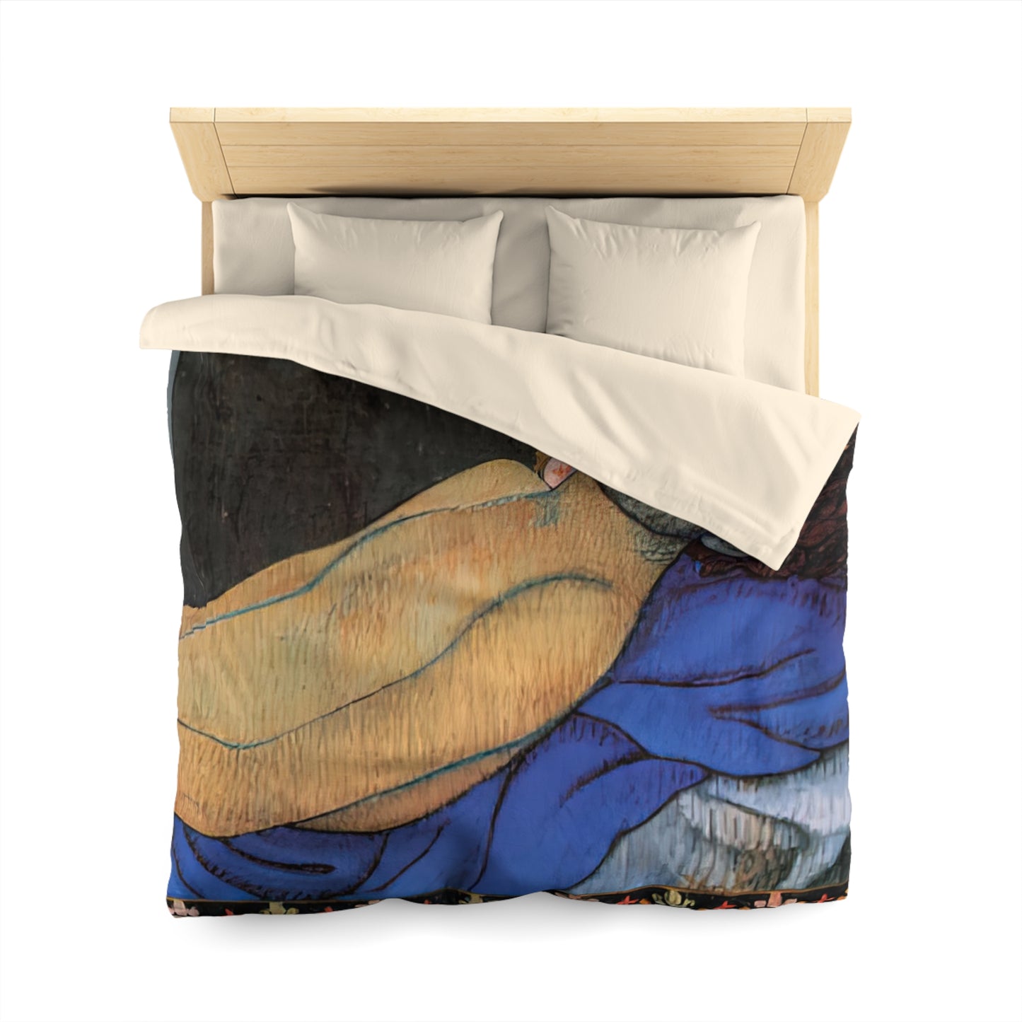 Filiger, Charles - The Recumbent Christ (1895) - Microfiber Duvet Cover