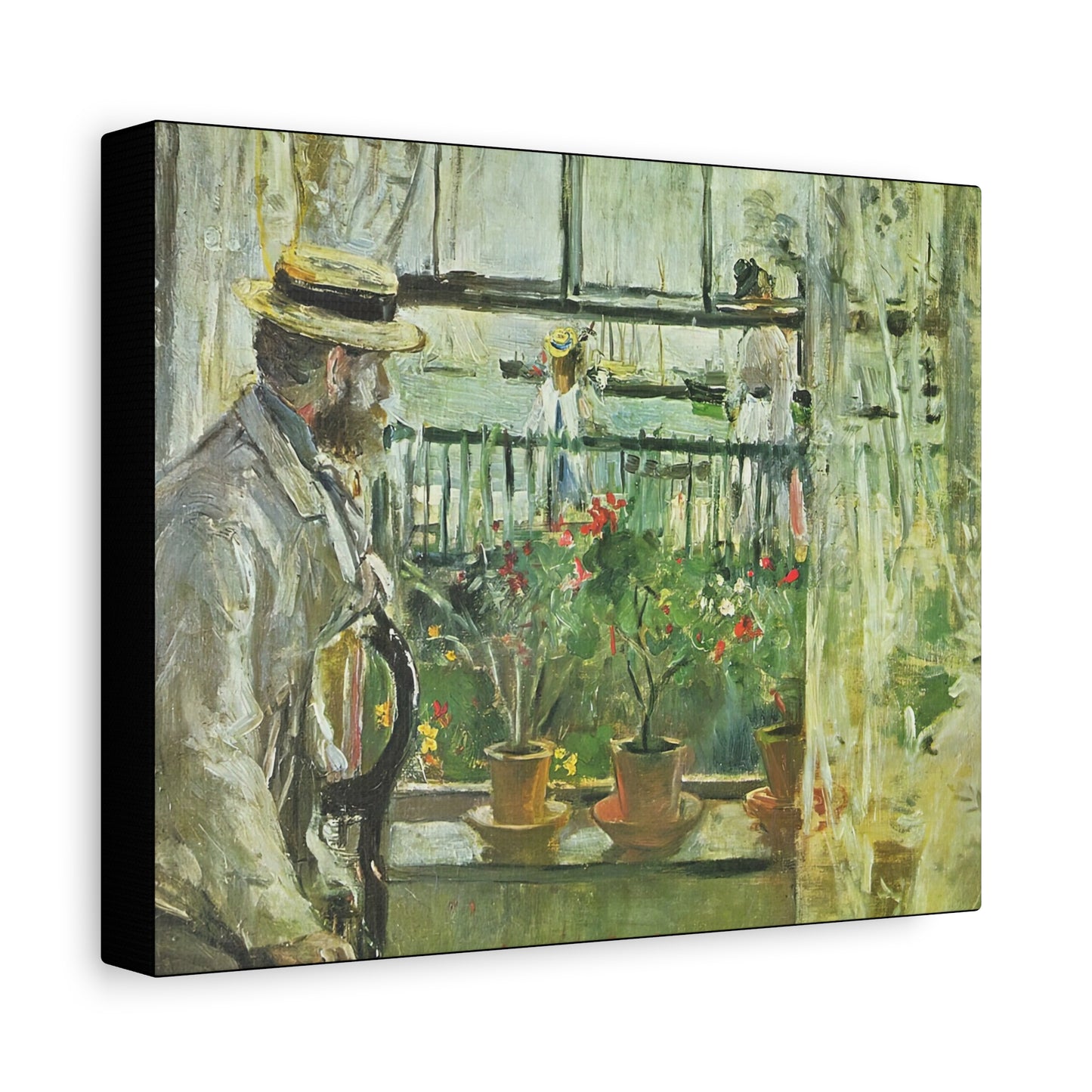 Morisot, Berthe - Eugene Manet on the Isle of Wight (1875) - Canvas Block, unframed