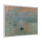 Monet, Claude - Impression, Sunrise (1872) - Matte Canvas, Framed
