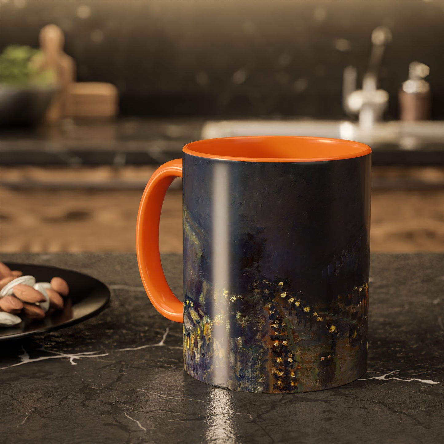 Pissarro, Camille - The Boulevard Montmartre At Night (1897) - Colorful Accent Mugs