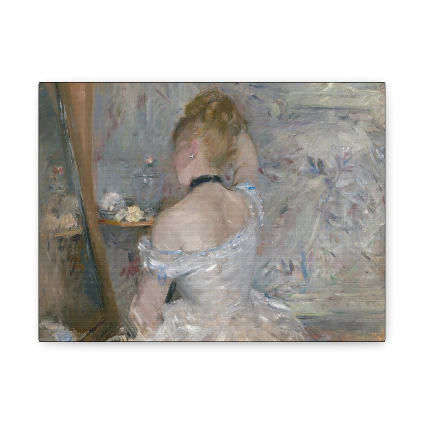 Morisot, Berthe - Woman at Her Toilette (1880) - Canvas Block, unframed