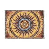 Solar Disc Mandala - Woven Blanket