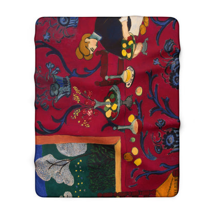 Matisse, Henri - The Dessert Harmony in Red (1908) - Sherpa Fleece Blanket