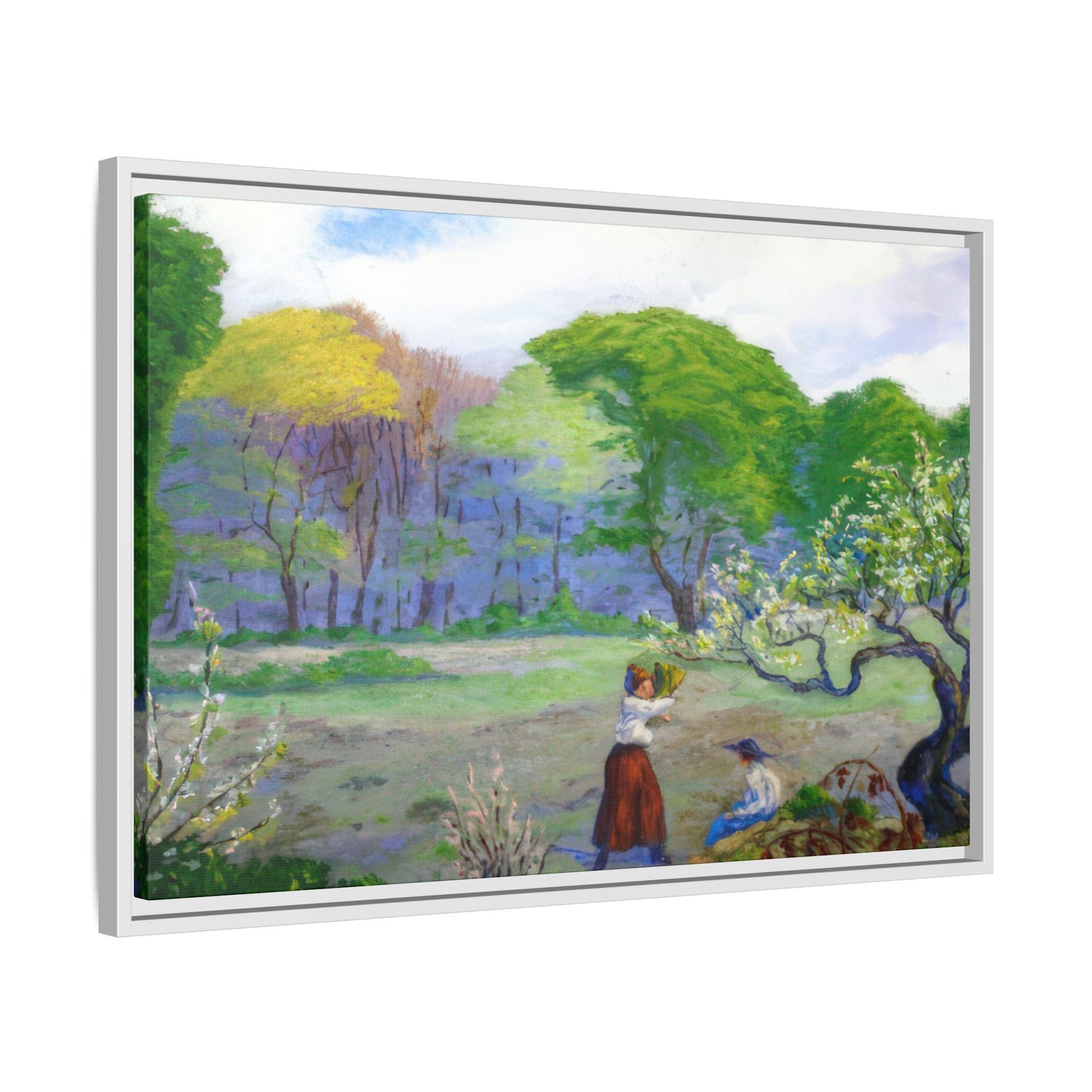 Ranson, Paul - Picking Flowers (1890) - Matte Canvas, Framed