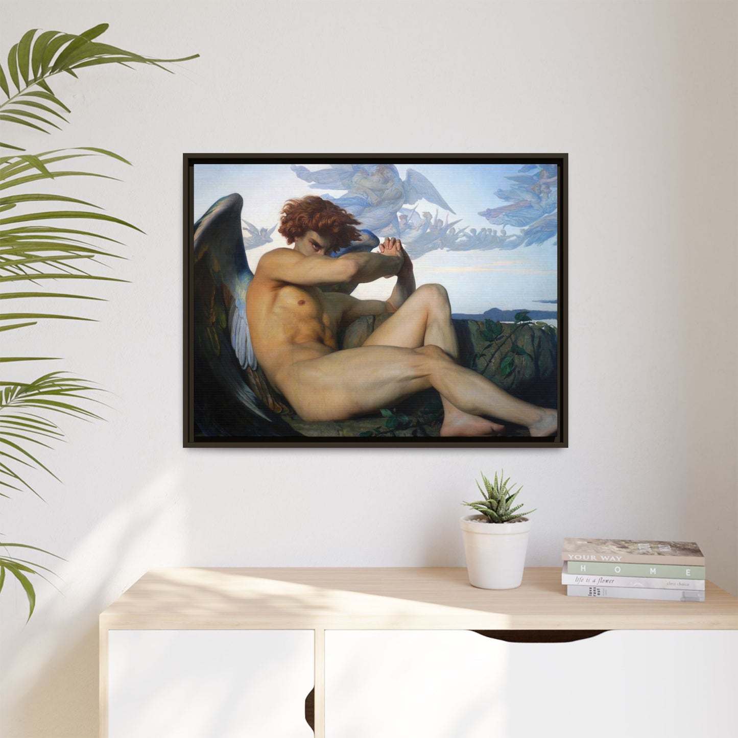 Cabanel, Alexandre - The Fallen Angel (1847) - Matte Canvas, Framed