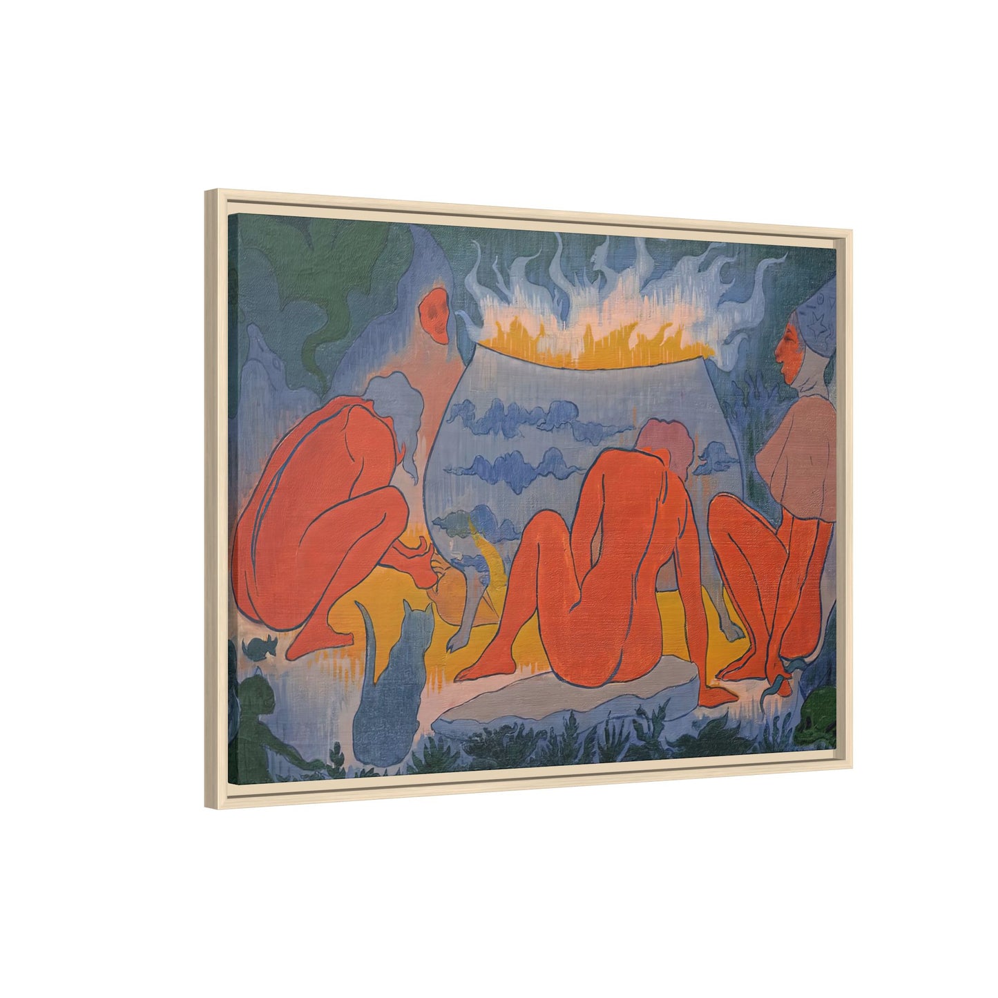 Ranson, Paul - Witches Around the Fire (1891) - Matte Canvas, Framed