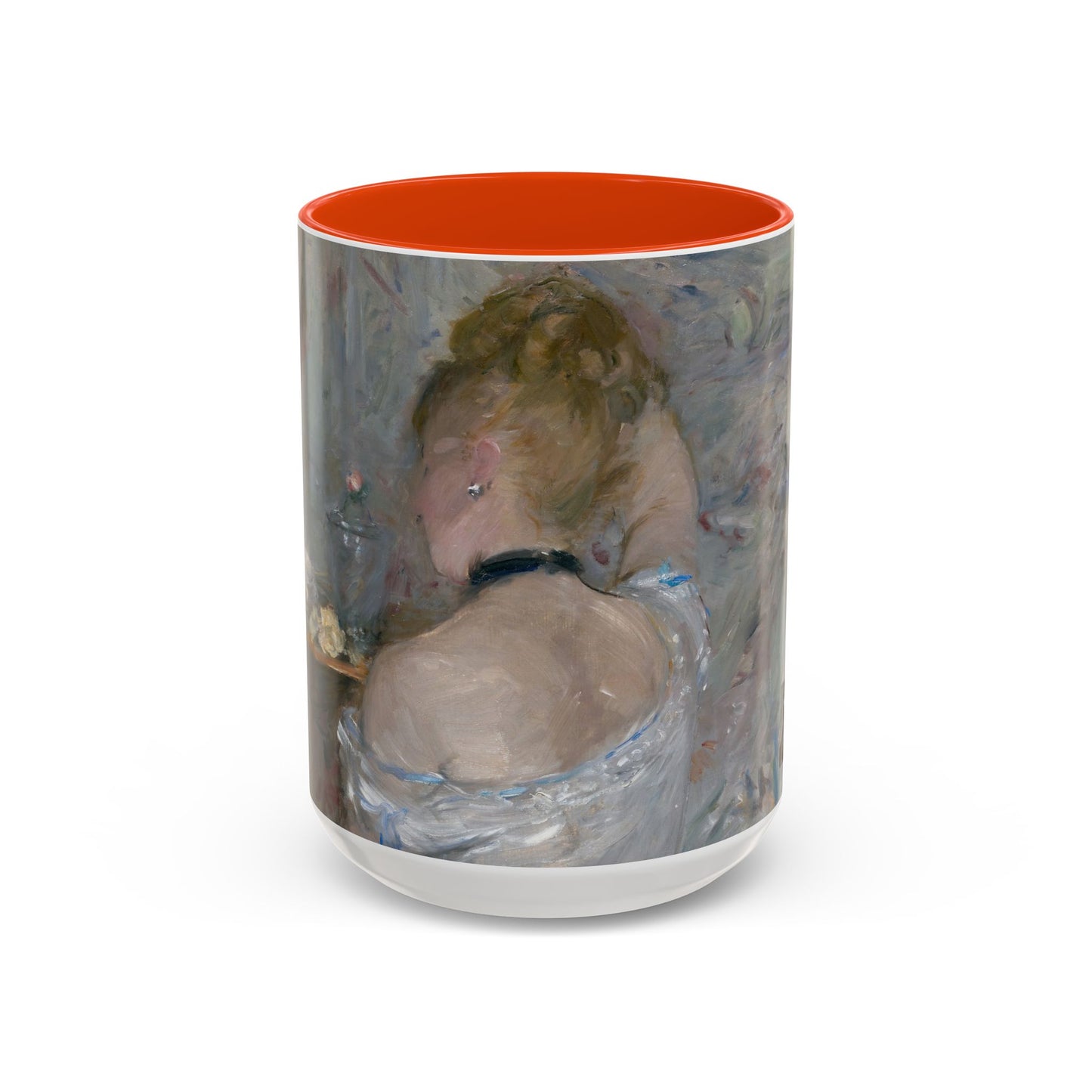Morisot, Berthe - Woman at Her Toilette (1880) - Colorful Accent Mugs