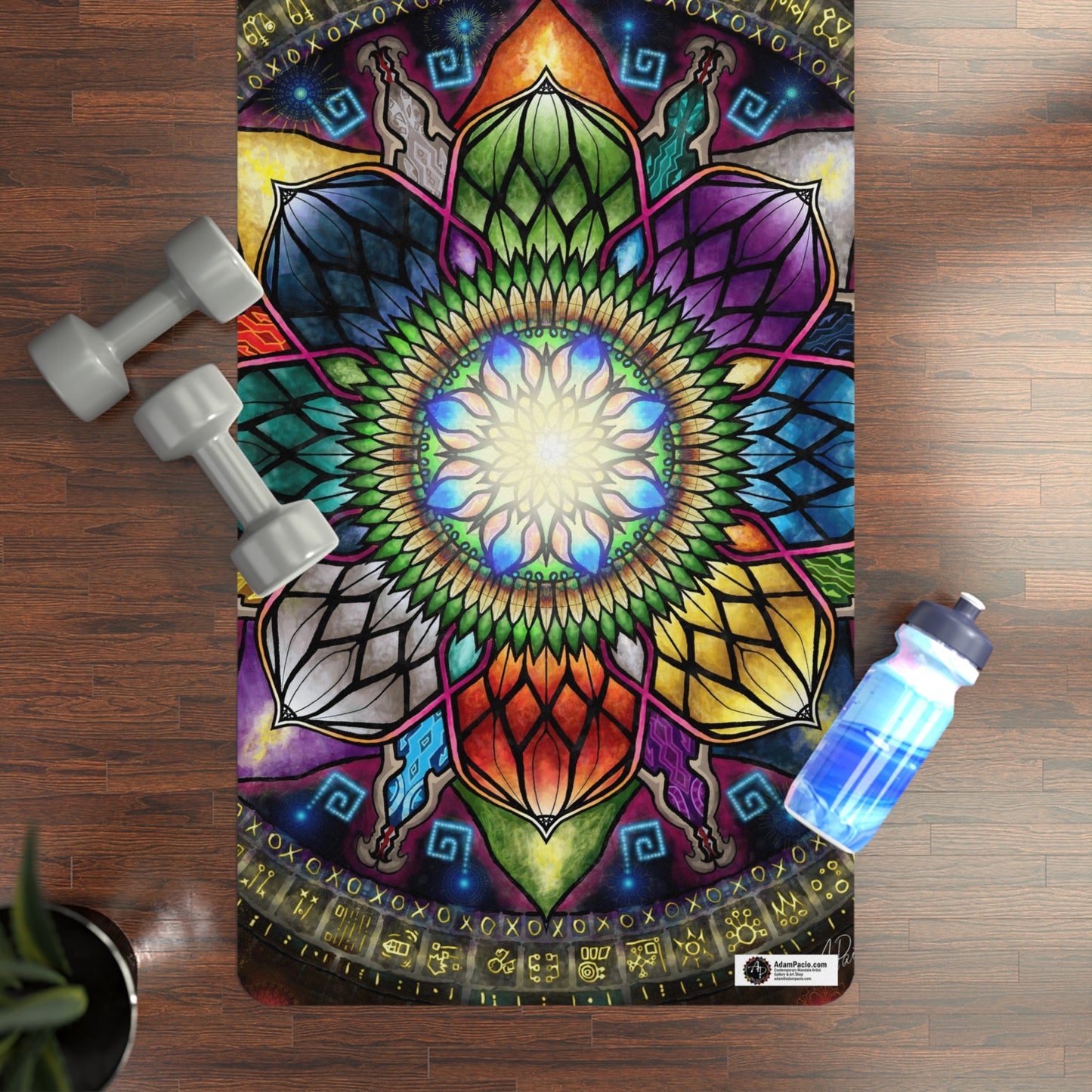 Pacio, Adam - Mystic Jewel Mandala - Rubber Yoga Mat