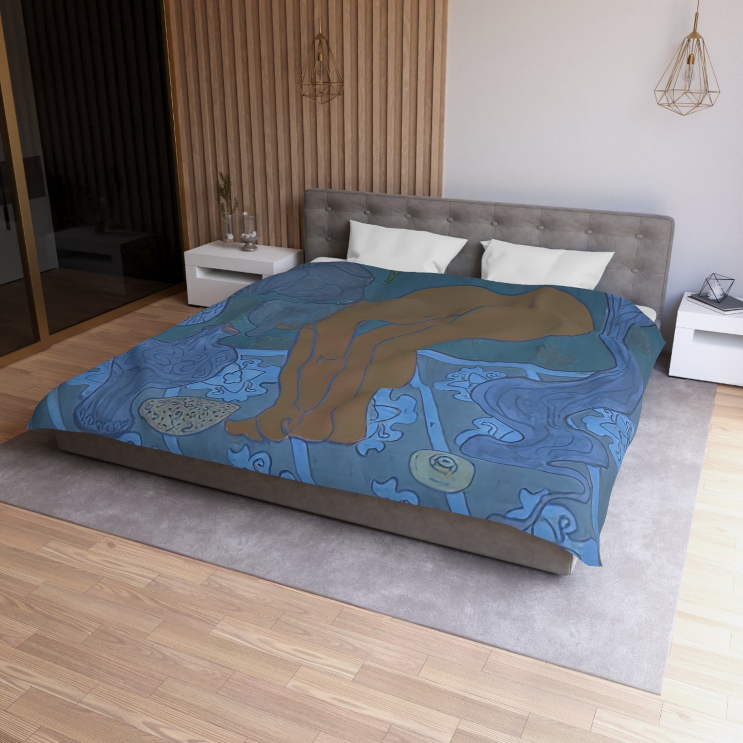 Ranson, Paul - The Blue Bather (1891) - Microfiber Duvet Cover