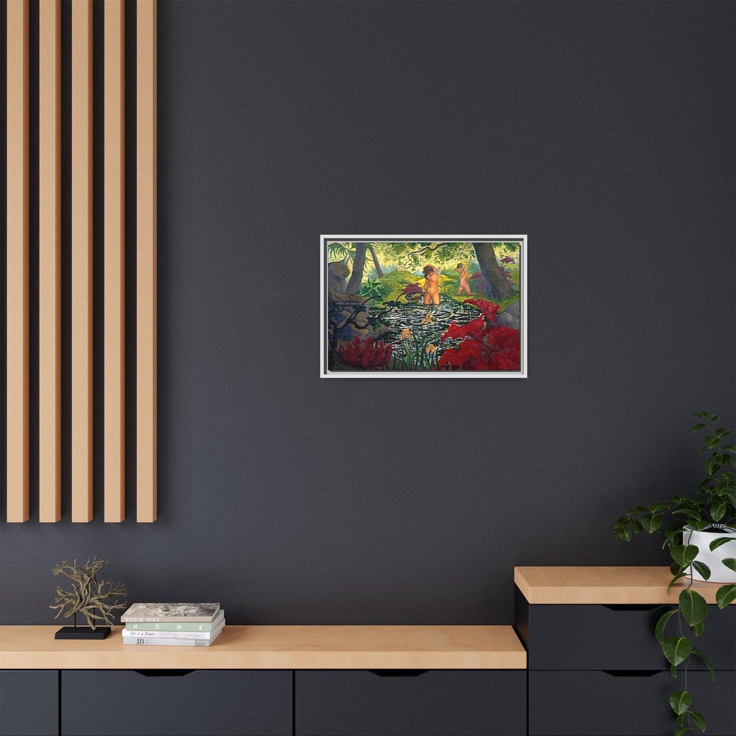 Ranson, Paul - The Lotus Bather (1906) - Matte Canvas, Framed