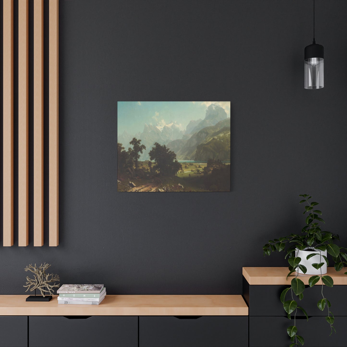 Bierstadt, Albert - Lake Lucerne (1858) - Canvas Block, unframed