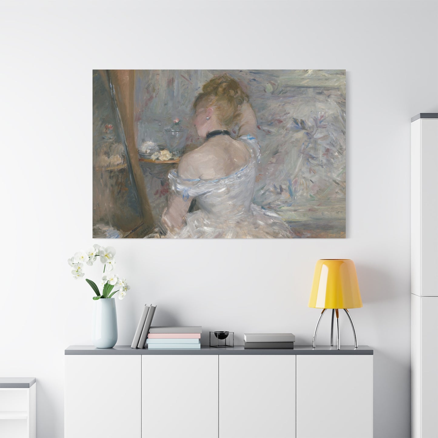 Morisot, Berthe - Woman at Her Toilette (1880) - Canvas Block, unframed