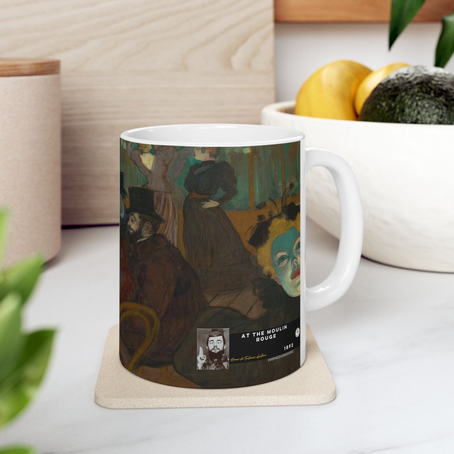 Toulouse-Lautrec, Henri - At the Moulin Rouge (1892) - Ceramic Mug