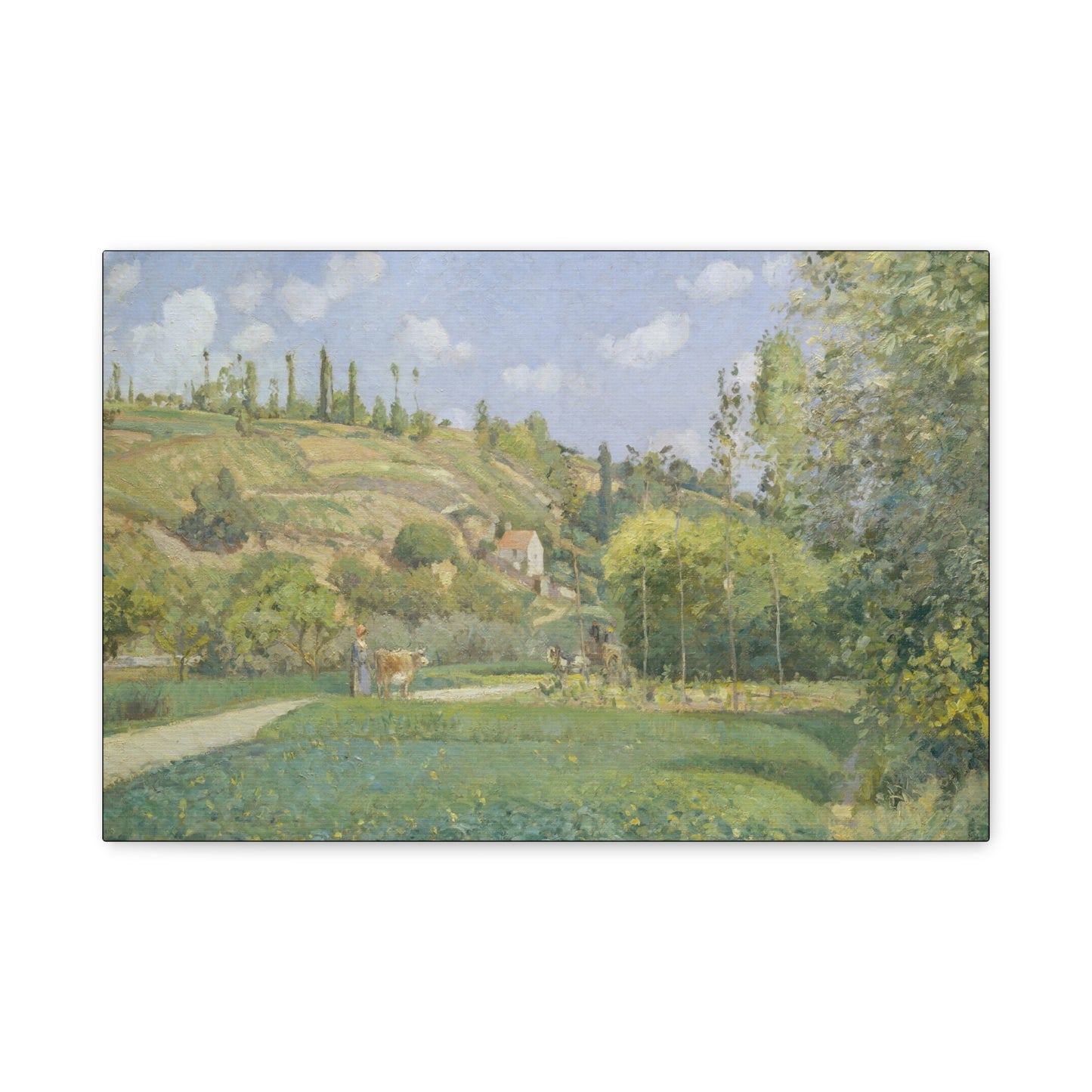 Pissarro, Camille - A Cowherd at Valhermeil, Auvers-sur-Oise (1874) - Canvas Block, unframed