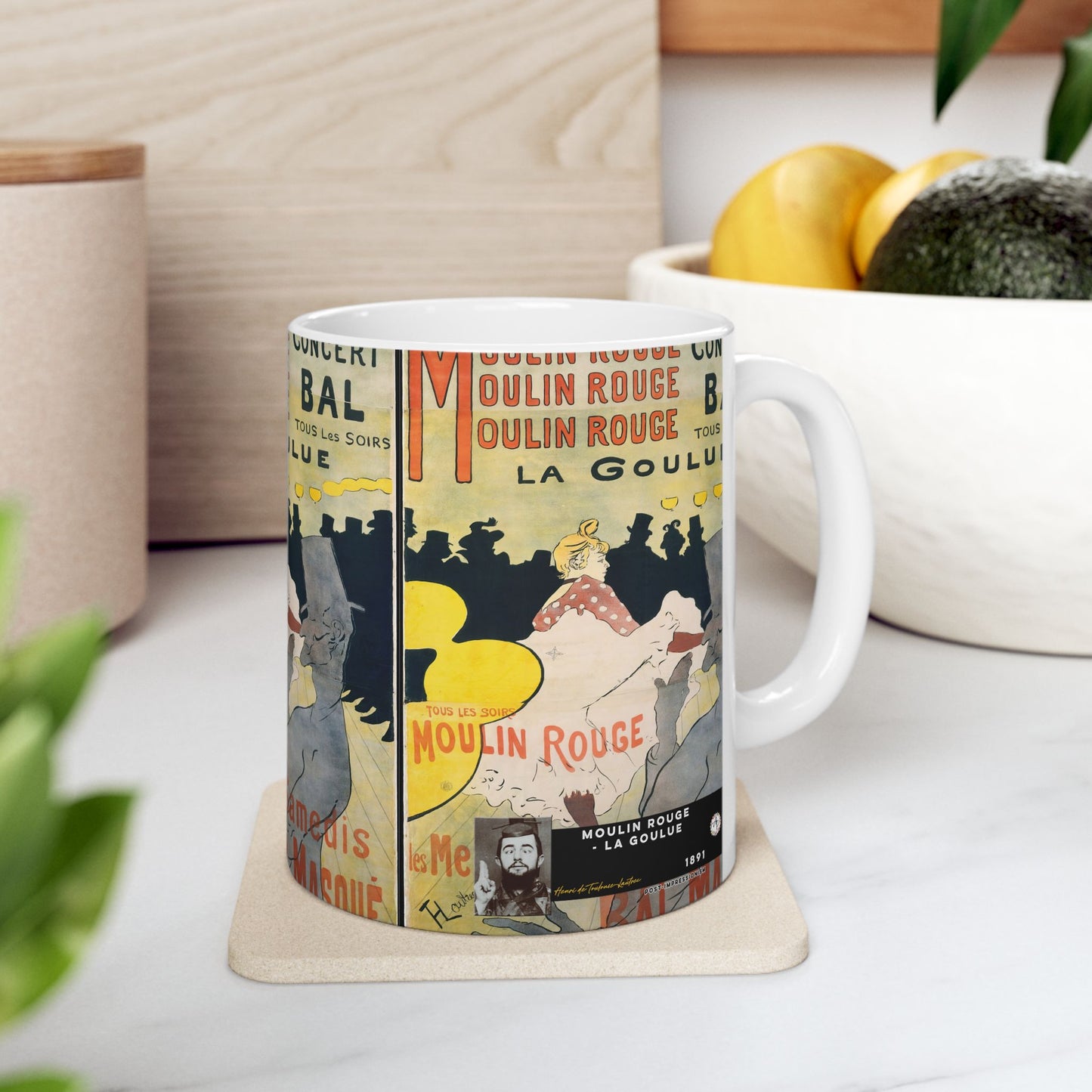 Toulouse-Lautrec, Henri - Moulin Rouge - La Goulue (1891) - Ceramic Mug