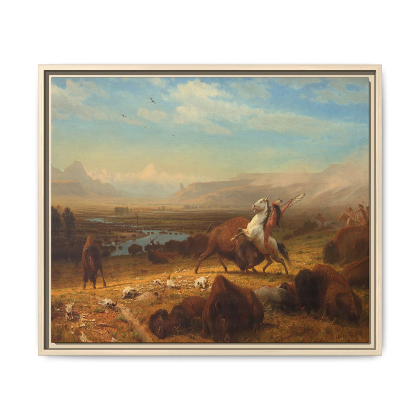Bierstadt, Albert - The Last of the Buffalo  (1888) - Matte Canvas, Framed
