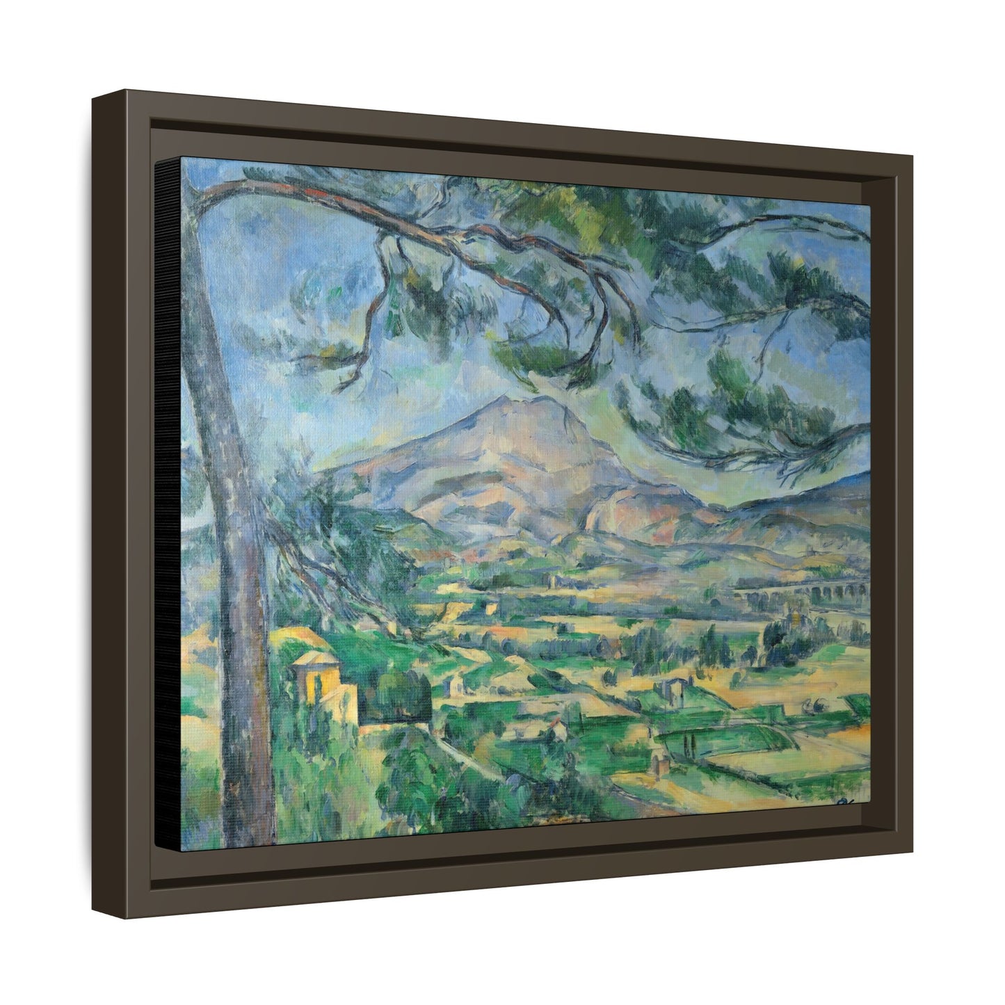 Cézanne, Paul - Mont Sainte-Victoire with Large Pine (1887) - Matte Canvas, Framed