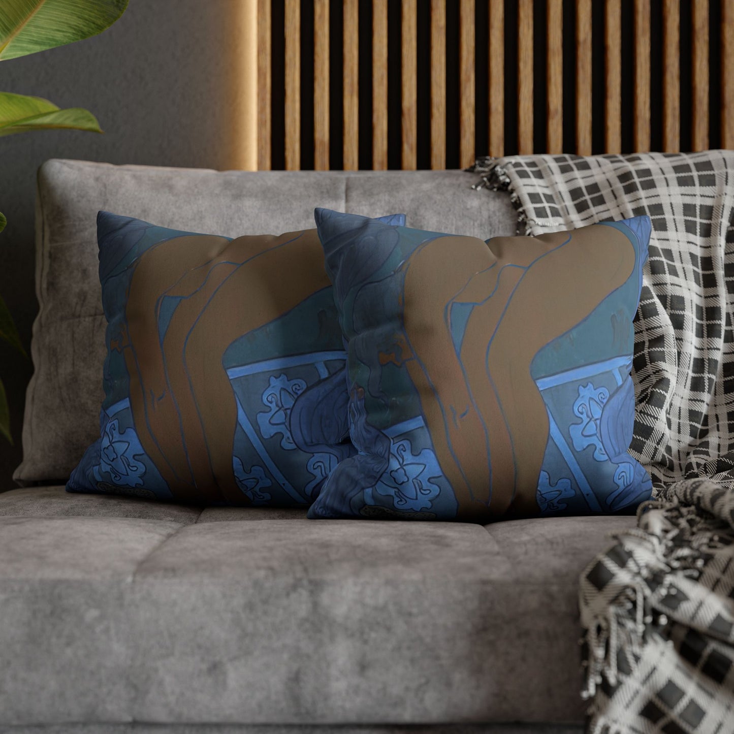 Ranson, Paul - The Blue Bather (1891) - Suede Square Pillowcase