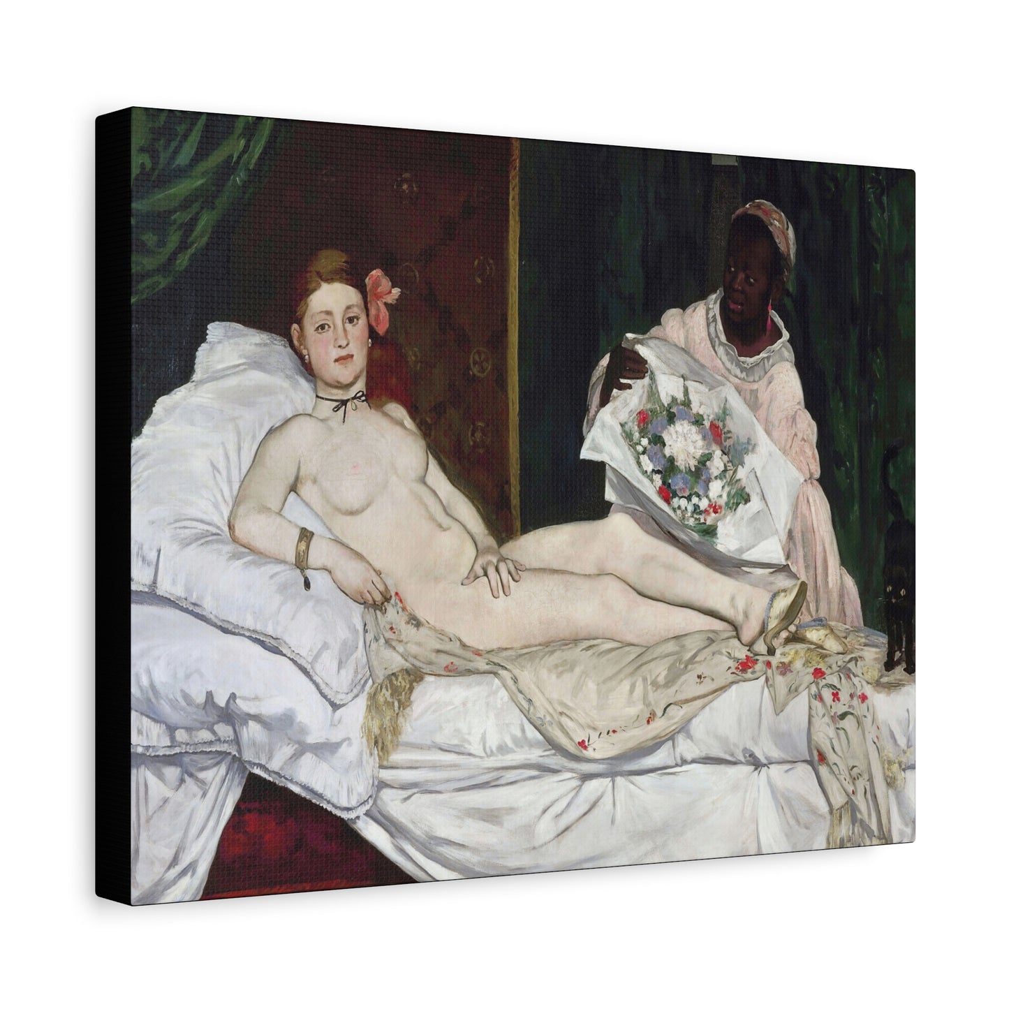 Manet, Édouard - Olympia (1870) - Canvas Block, unframed