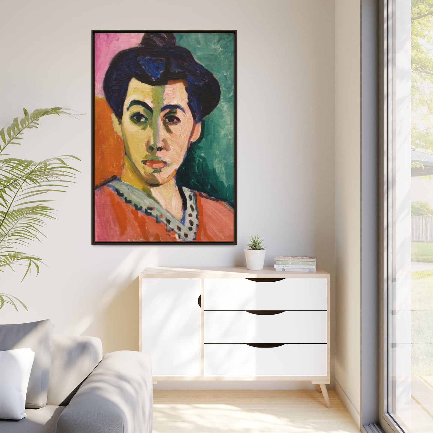 Matisse, Henri - The Green Stripe (1905) - Matte Canvas, Framed
