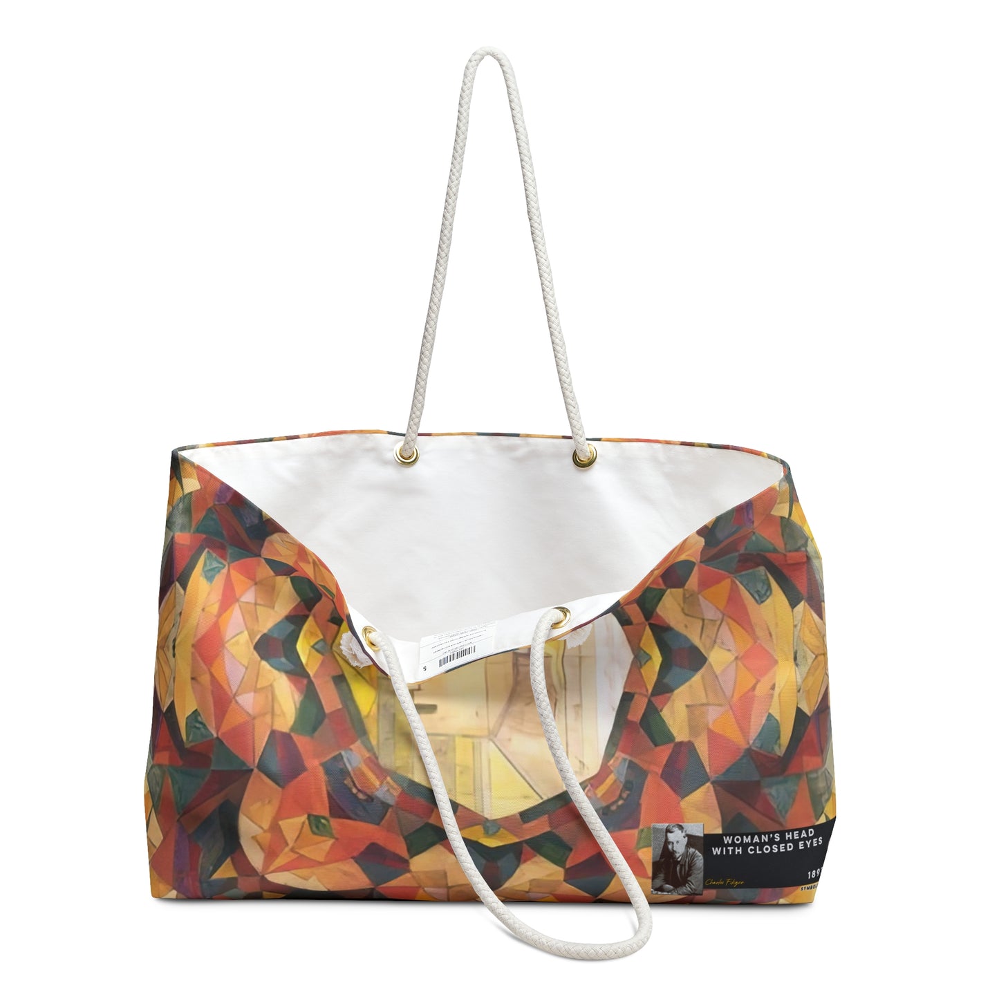 Filiger, Charles - Woman’s Head with Closed Eyes (1893) - Weekender Bag