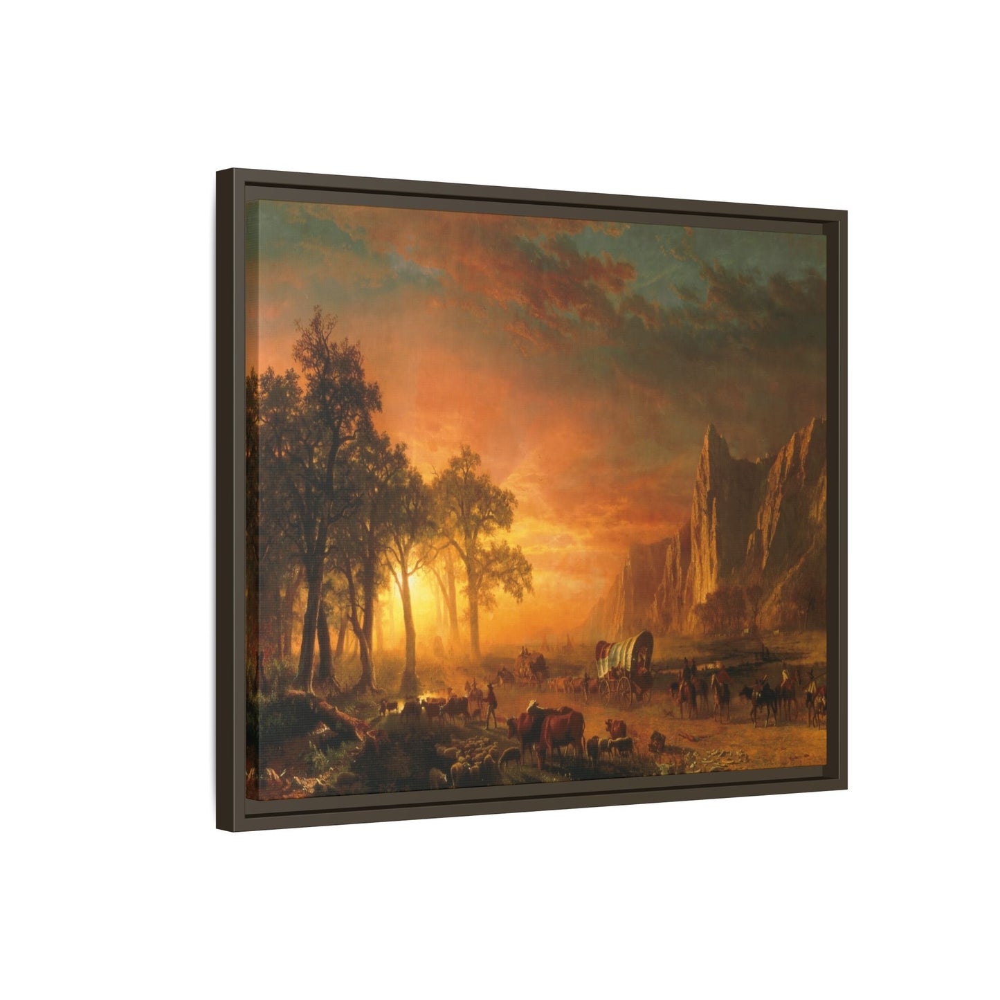 Bierstadt, Albert - Emigrants Crossing the Plains (1867) - Matte Canvas, Framed