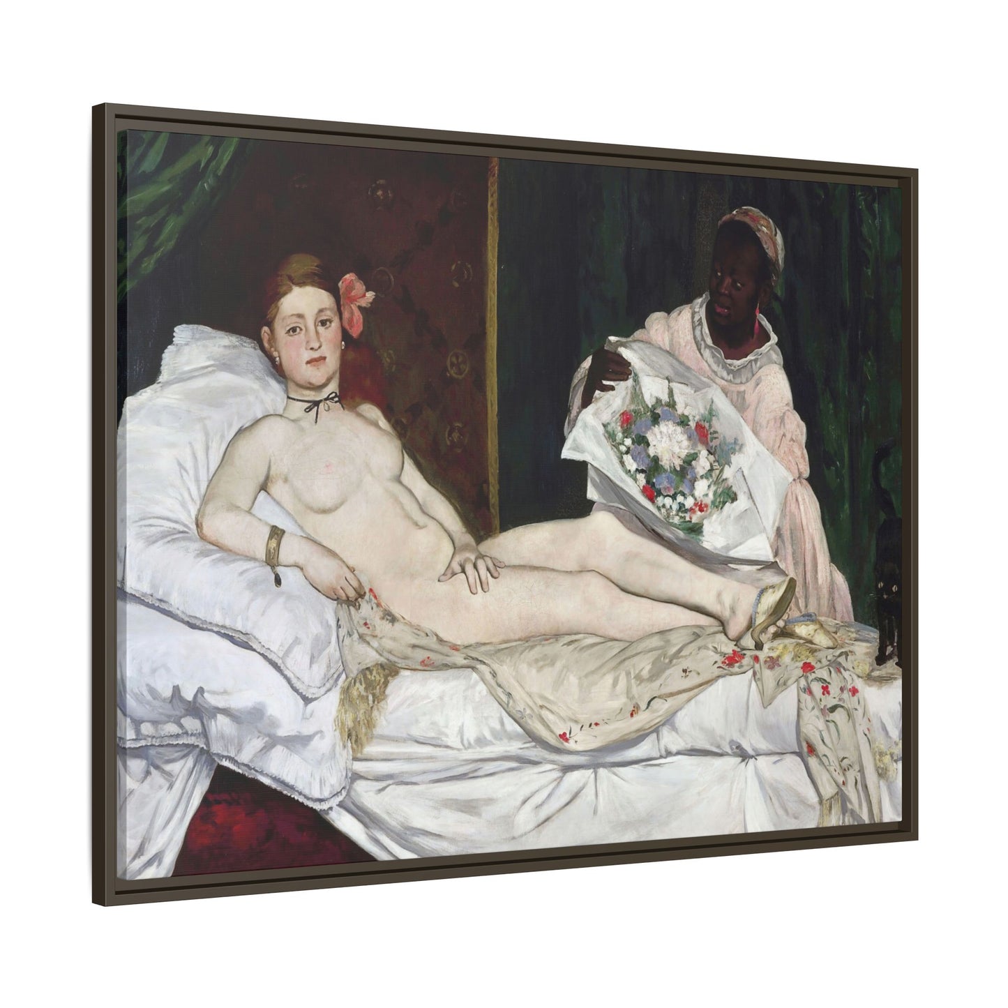 Manet, Édouard - Olympia (1870) - Matte Canvas, Framed