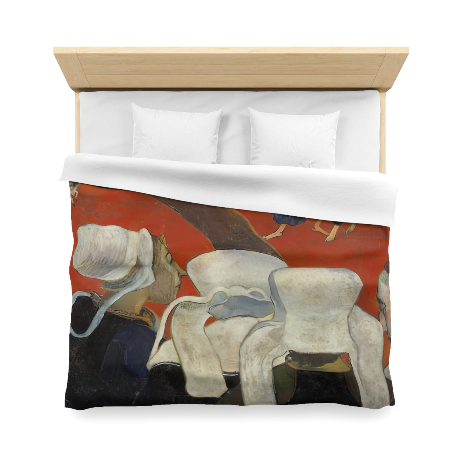 Gauguin, Paul - Vision of the Sermon (Jacob Wrestling with the Angel) (1888) - Microfiber Duvet Cover