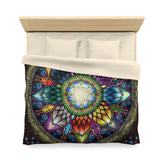 Mystic Jewel Mandala - Microfiber Duvet Cover