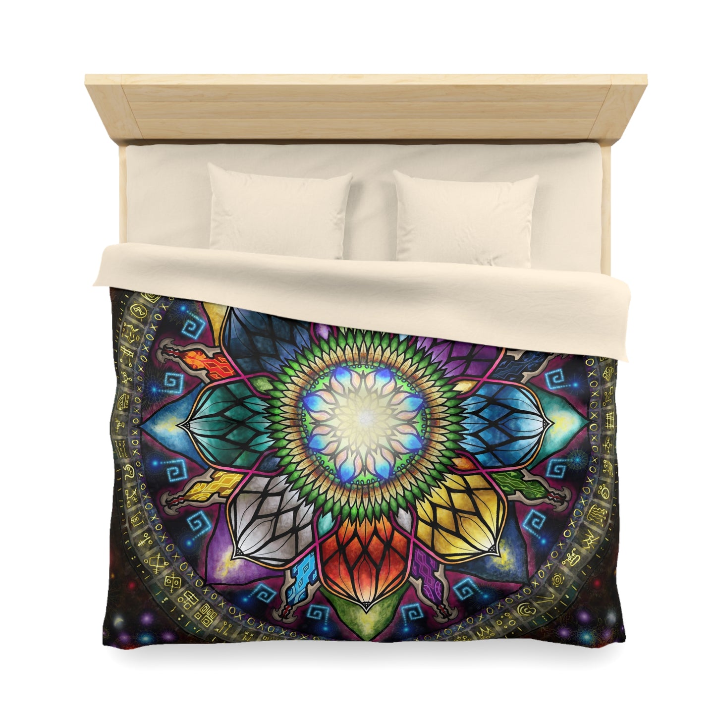 Pacio, Adam - Mystic Jewel Mandala - Microfiber Duvet Cover
