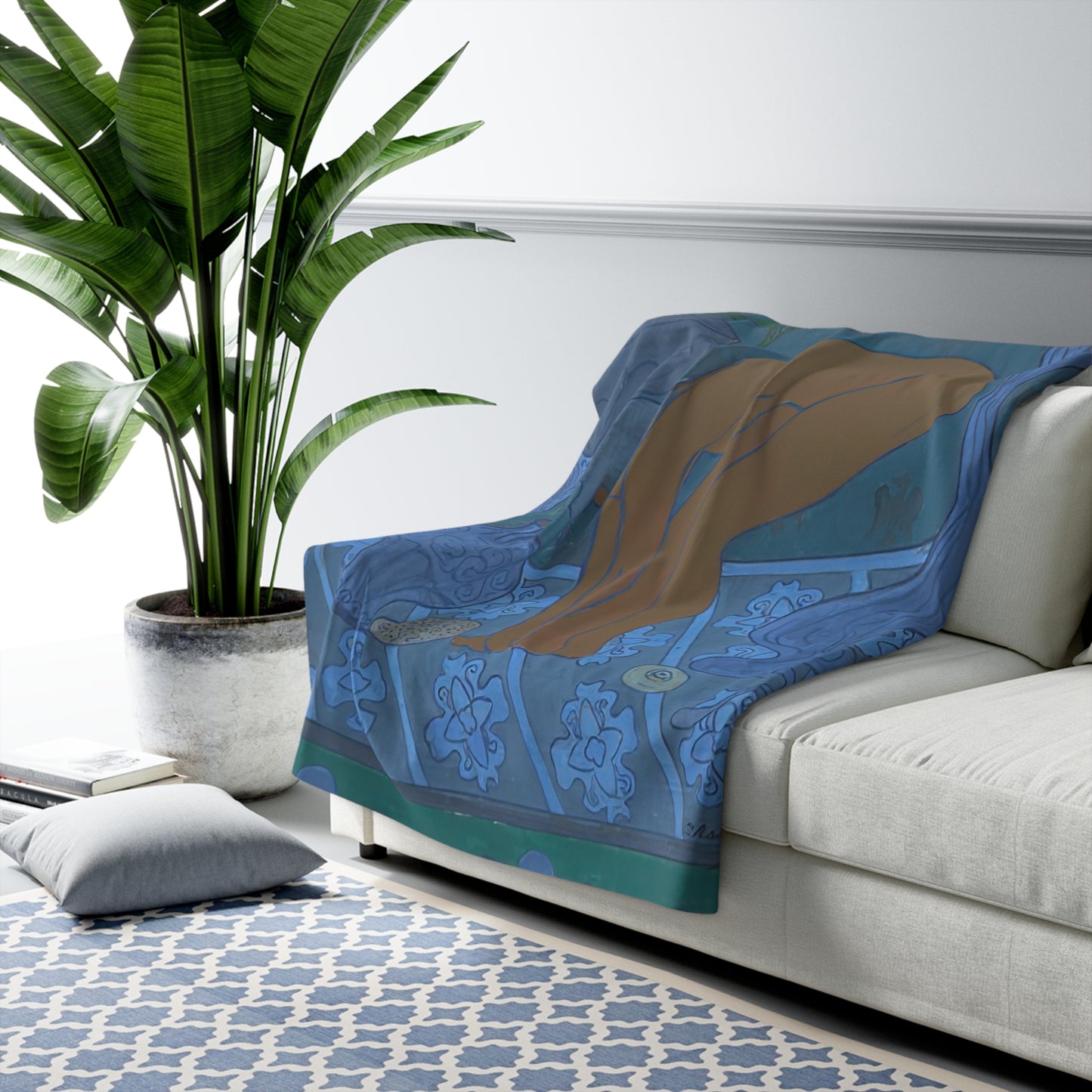 Ranson, Paul - The Blue Bather (1891) - Sherpa Fleece Blanket