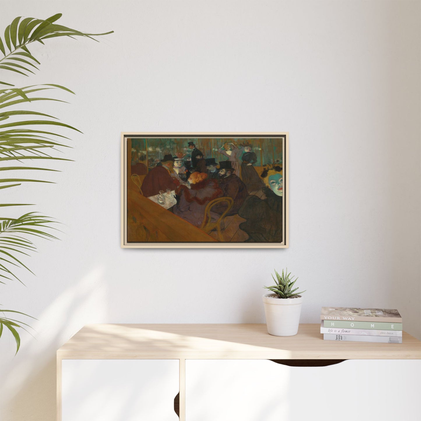 Toulouse-Lautrec, Henri - At the Moulin Rouge (1892) - Matte Canvas, Framed