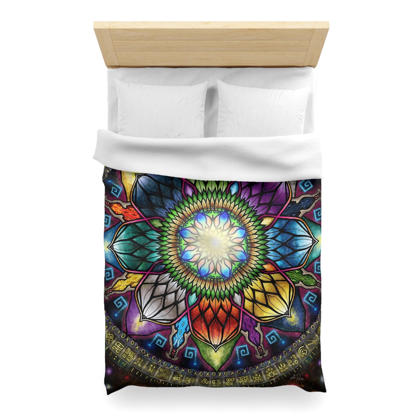 Pacio, Adam - Mystic Jewel Mandala - Microfiber Duvet Cover