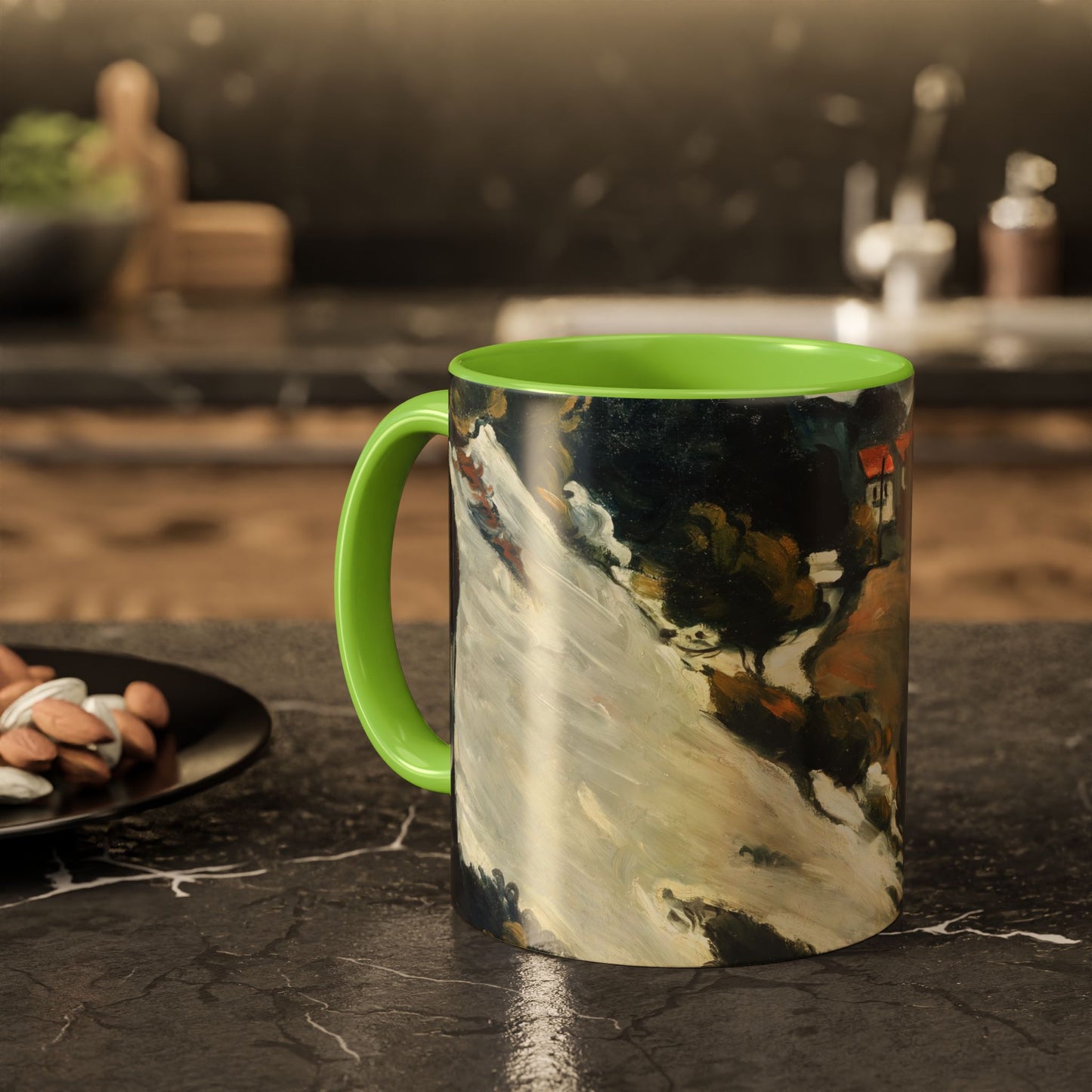 Cézanne, Paul - A Modern Olympia (1874) - Colorful Accent Mugs