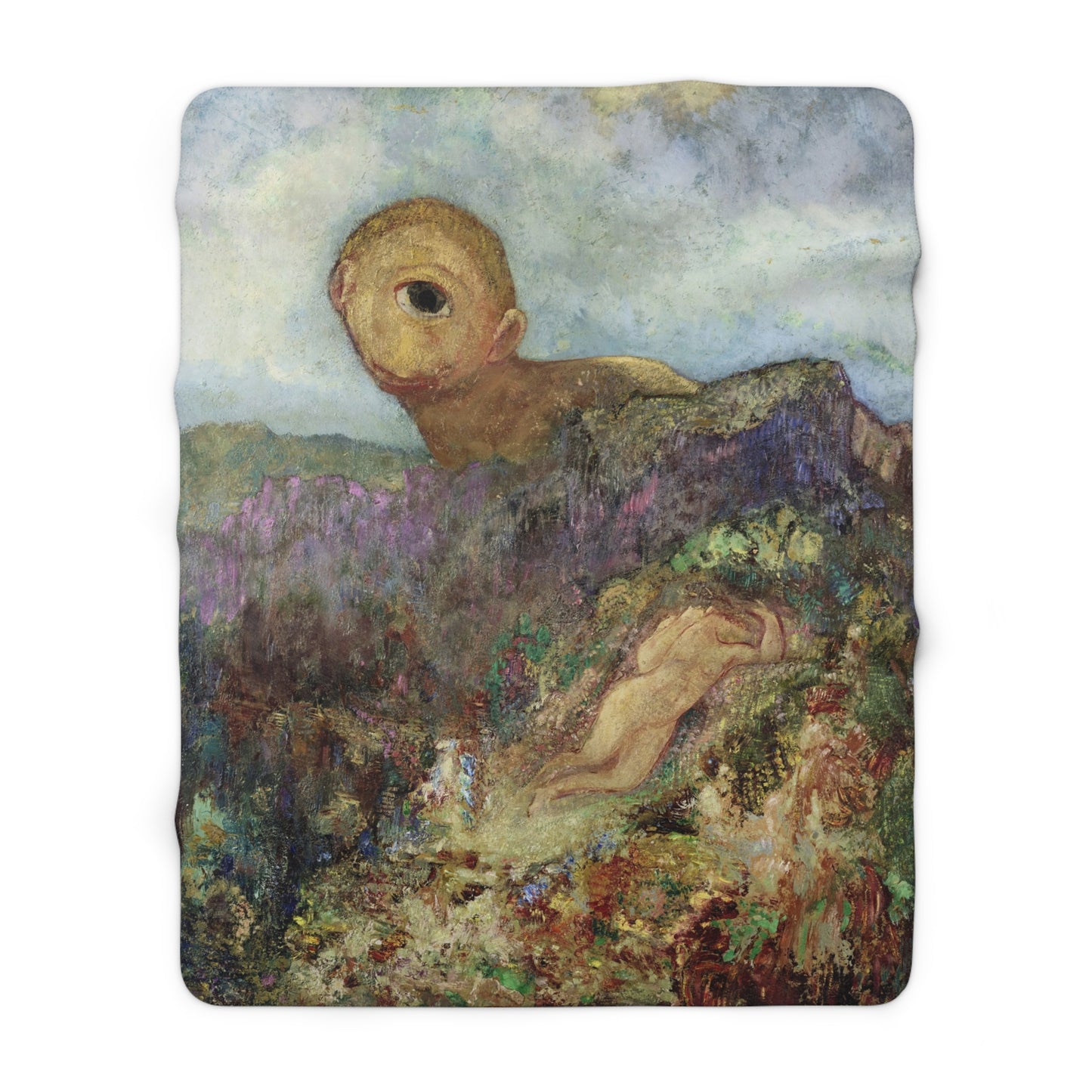Redon, Odilon - The Cyclops (1914) - Sherpa Fleece Blanket