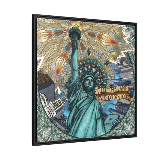 Liberty Mandala - Framed Matte Canvas