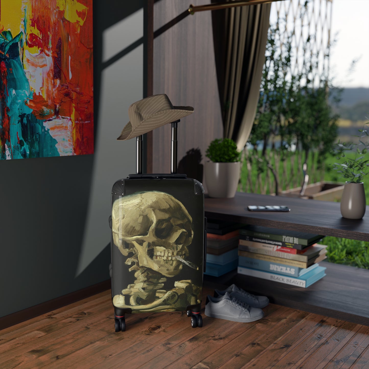 Van Gogh, Vincent - Head of a Skeleton with a Burning Cigarette (1886) - Suitcase