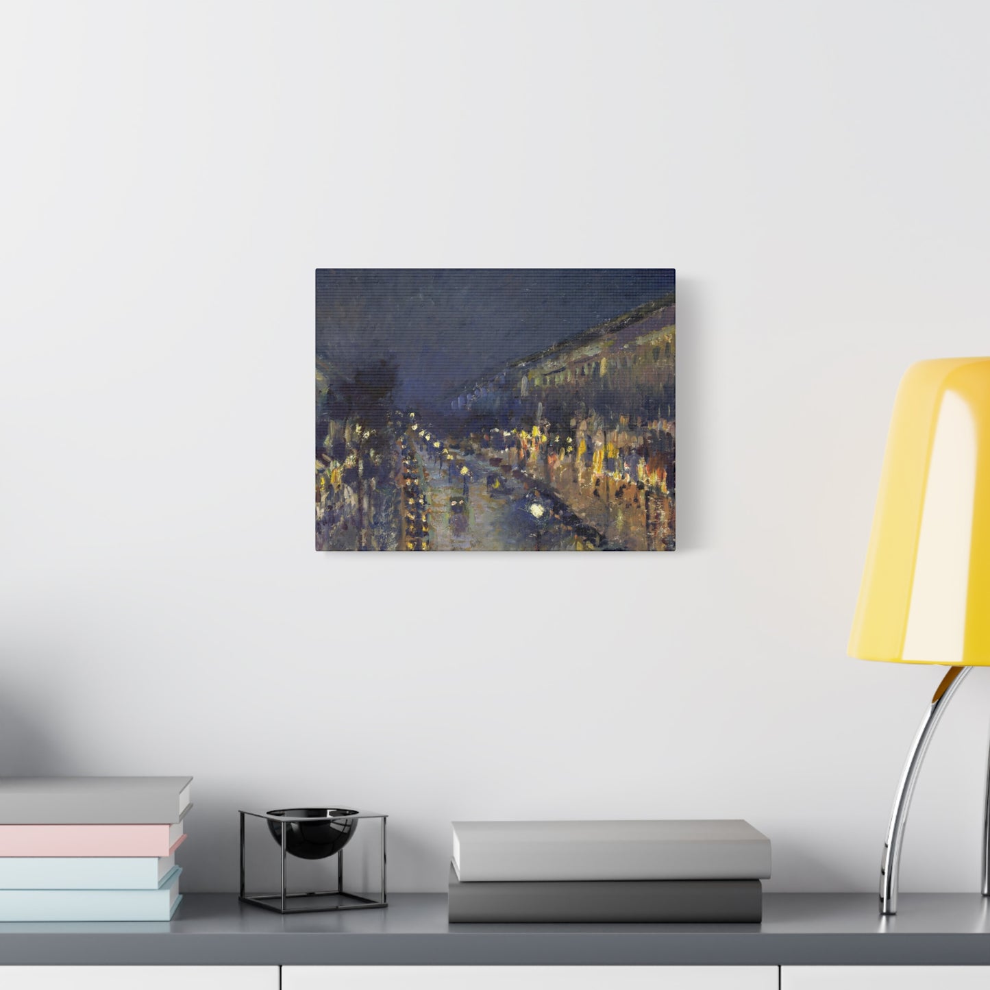 Pissarro, Camille - The Boulevard Montmartre At Night (1897) - Canvas Block, unframed