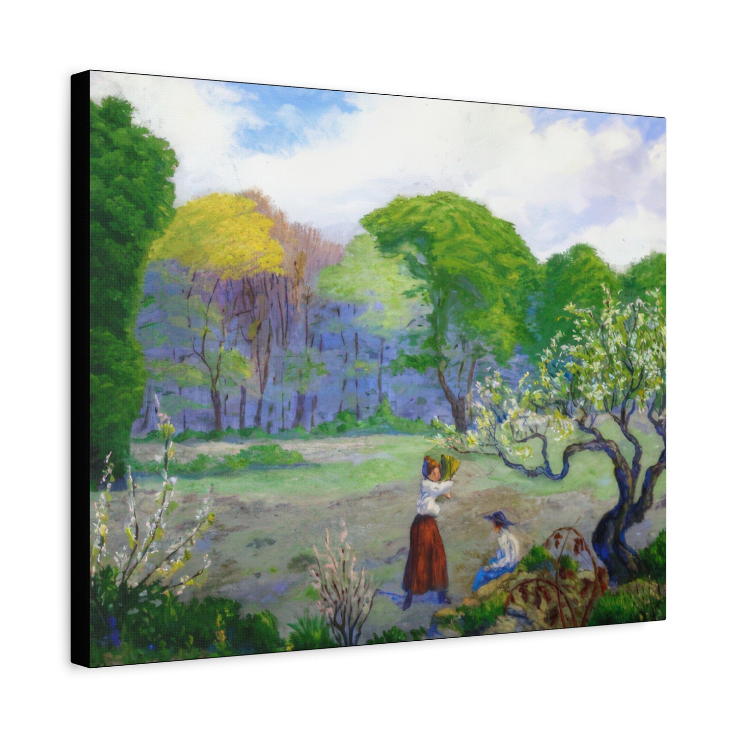 Ranson, Paul - Picking Flowers (1890) - Canvas Block, unframed