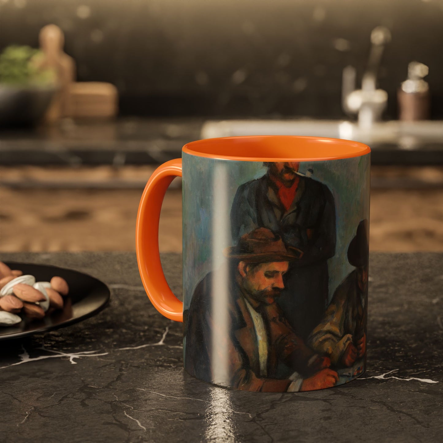 Cézanne, Paul - The Card Players (1892) - Colorful Accent Mugs