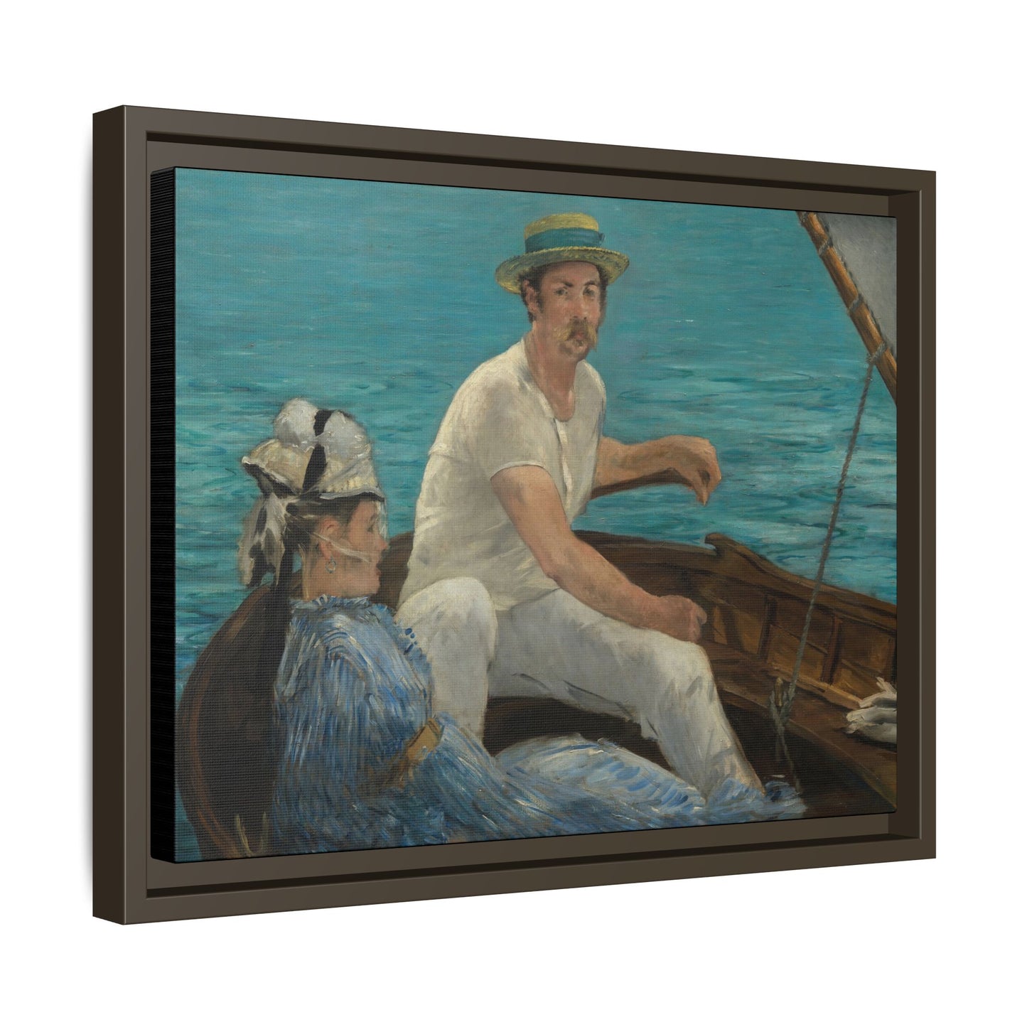 Manet, Édouard - Boating (1874) - Matte Canvas, Framed